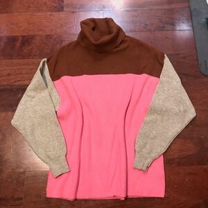 New Free People Softly Structured Color block Sweater